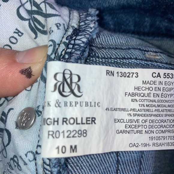 ROCK & REPUBLIC Denim Rx High Roller Leggings Distressed Sz 10M - Picture 4 of 7